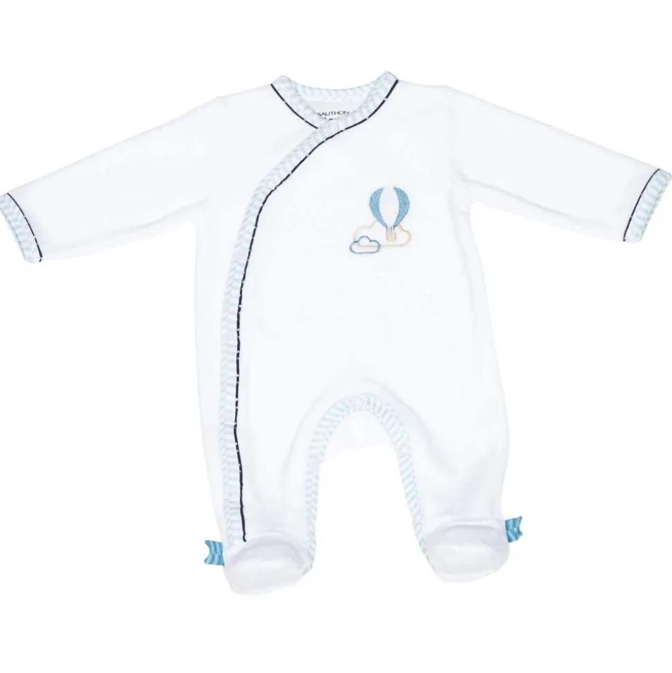 Pyjama bébé velours montgolfière lazare naissance