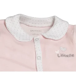 Pyjama bébé velours rose lilibelle naissance