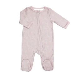 Pyjama coton zip 3 mois rose
