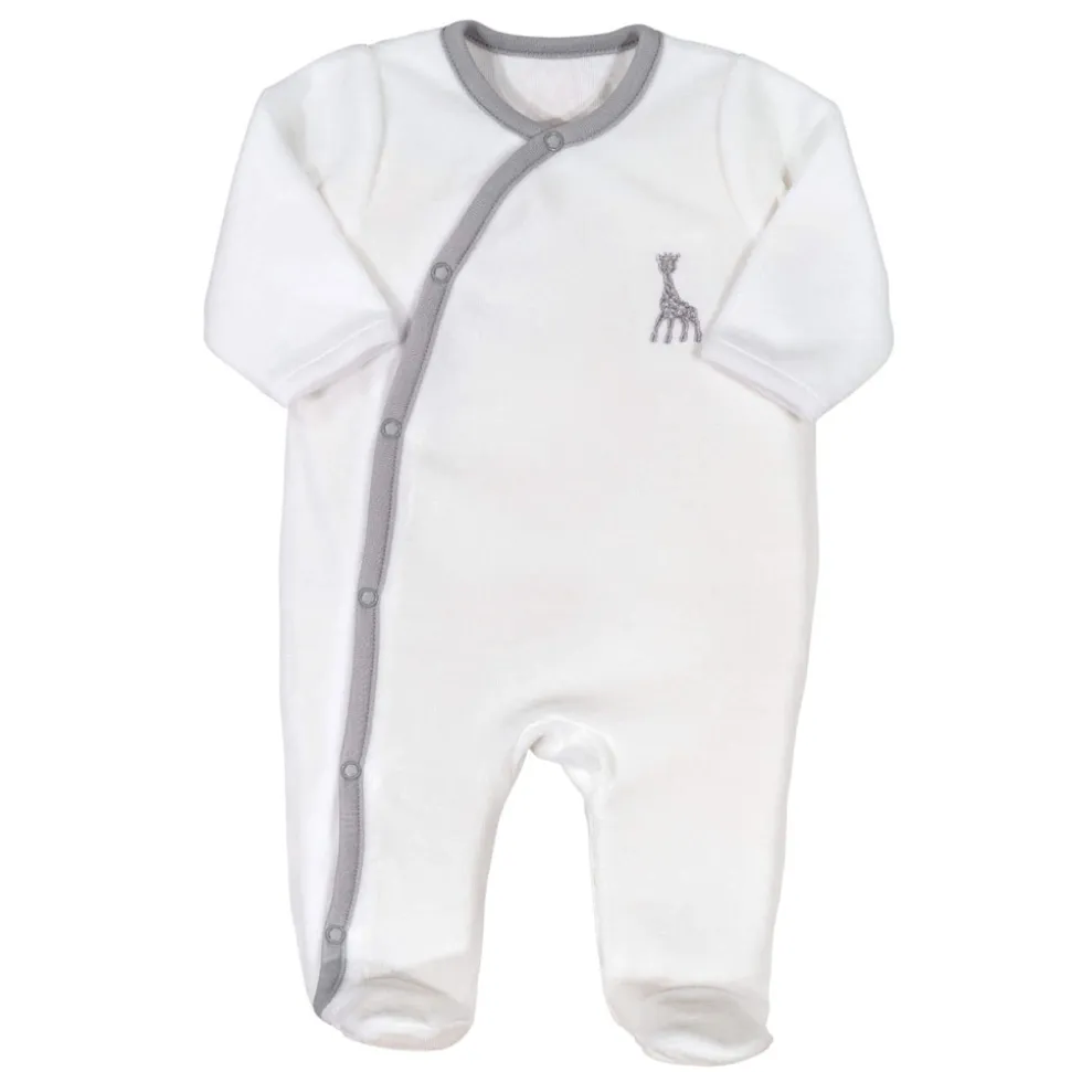 Pyjama croisé sophie la girafe 0 mois gris
