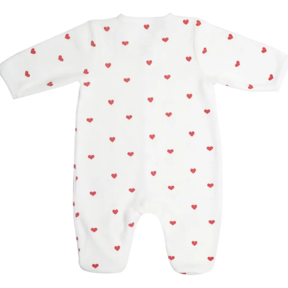 Pyjama naissance coeur rouge