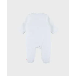 Pyjama 1 pièce blanc - fluffy en velours