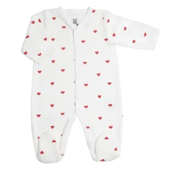 Pyjama prématuré coeur rouge