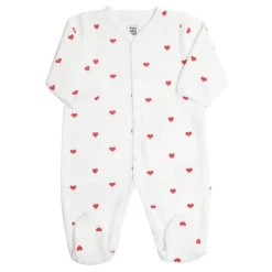 Pyjama prématuré coeur rouge