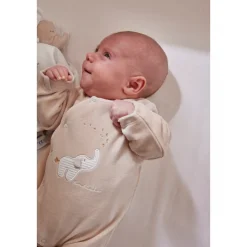 Pyjama velours beige bali 1 mois - bali, moka & snow