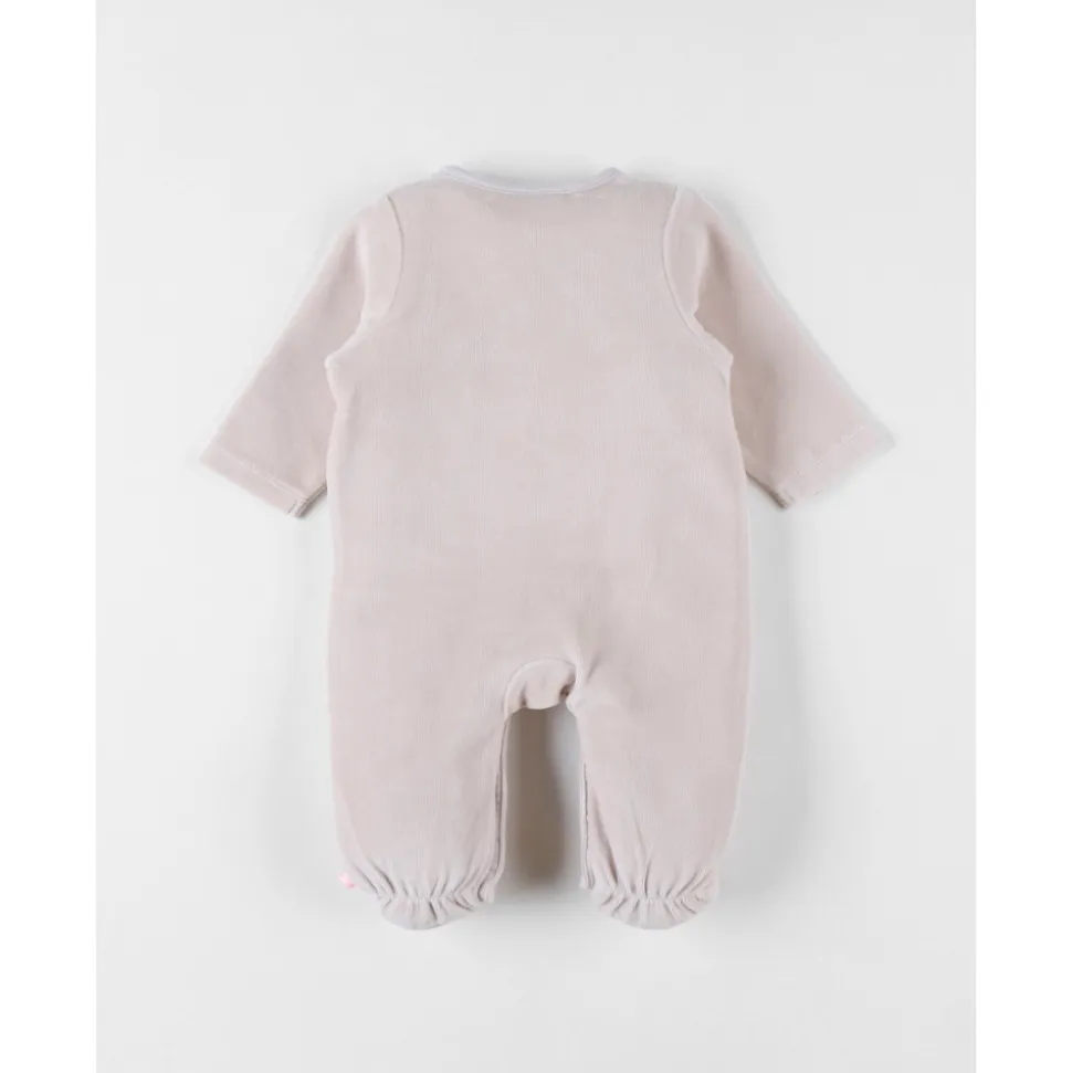 Pyjama velours beige bali 6 mois - bali, moka & snow