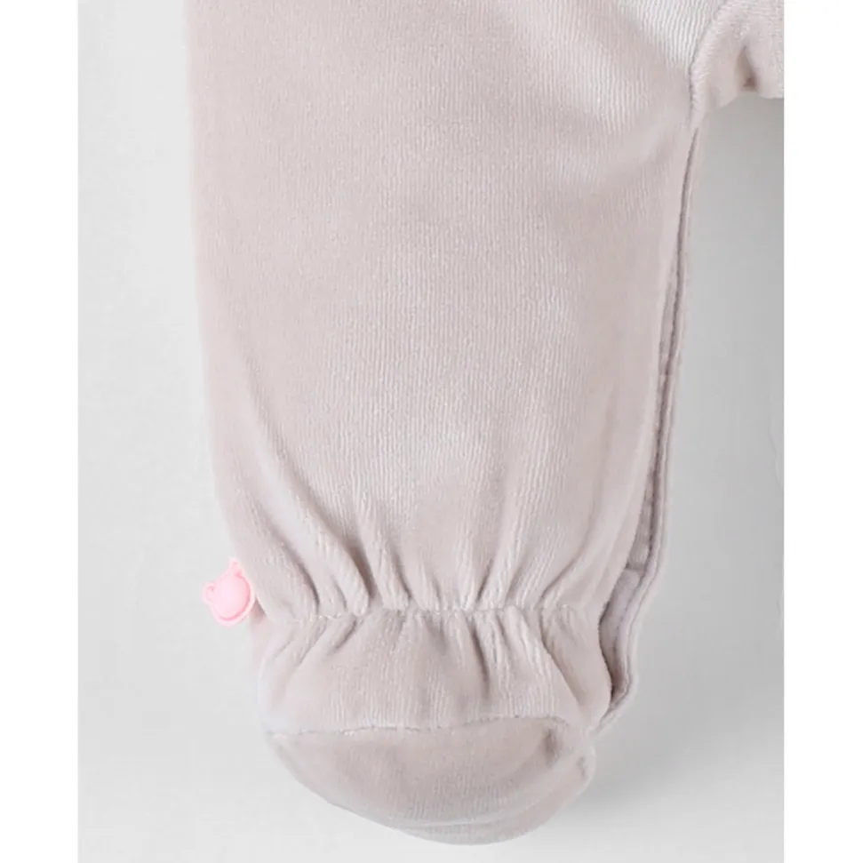 Pyjama velours beige bali 6 mois - bali, moka & snow