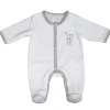 Pyjama velours blanc ours céleste 1 mois