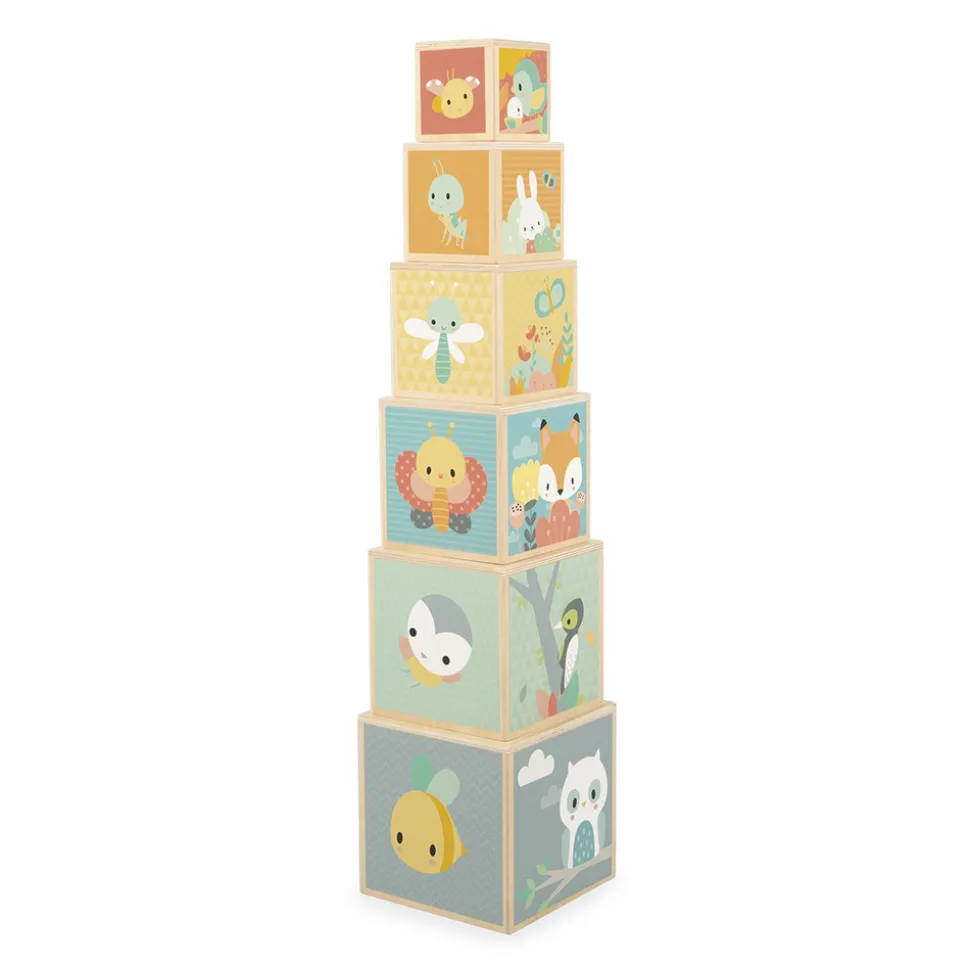 Pyramide à empiler 6 cubes pure