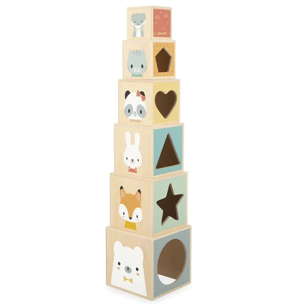 Pyramide à empiler 6 cubes pure