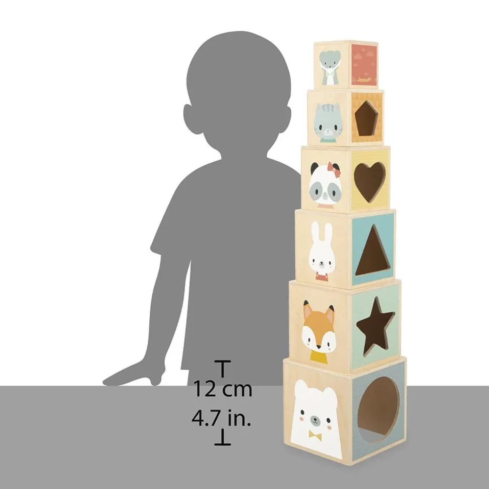 Pyramide à empiler 6 cubes pure