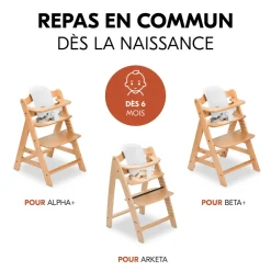 Réducteur bébé pour chaise haute arketa baby seat blanc