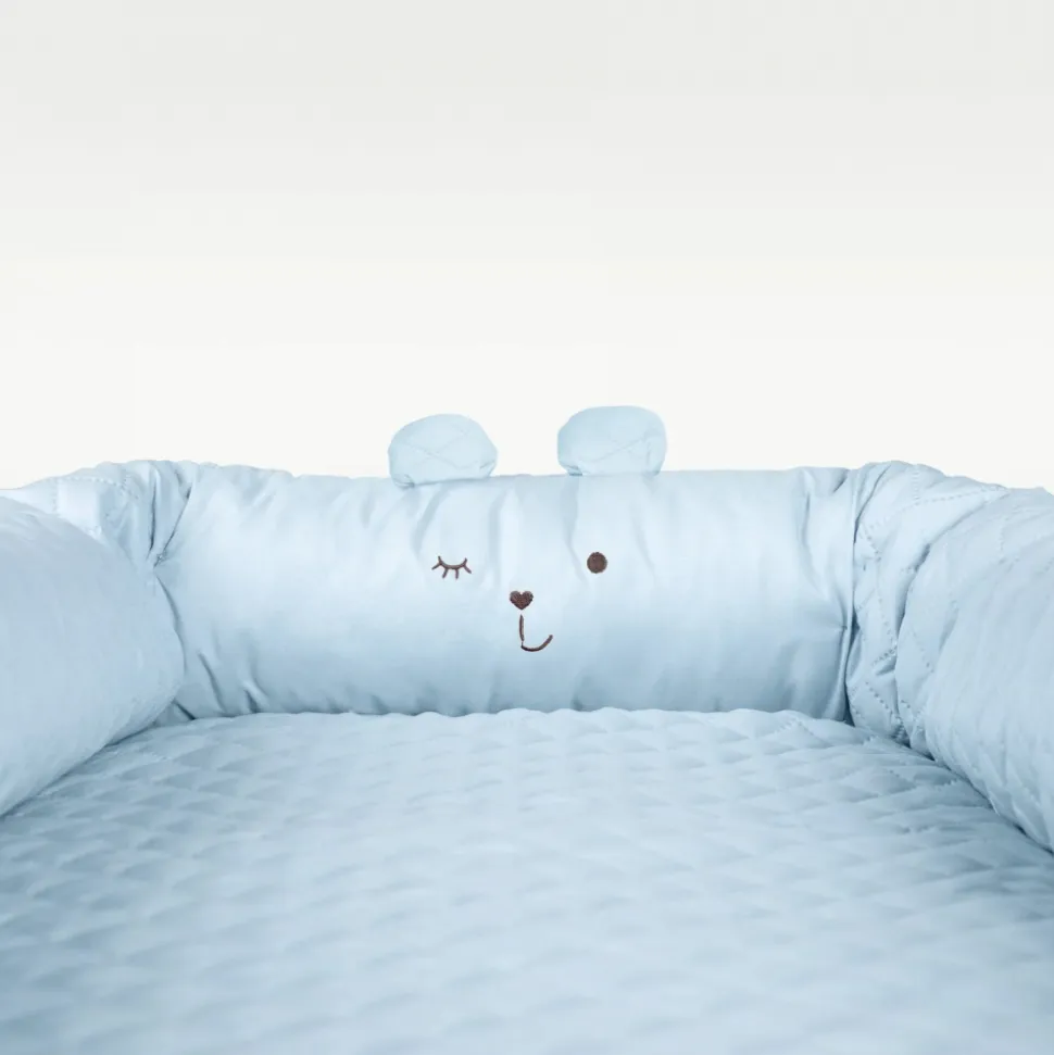 Réducteur de lit bébé ours benny bleu