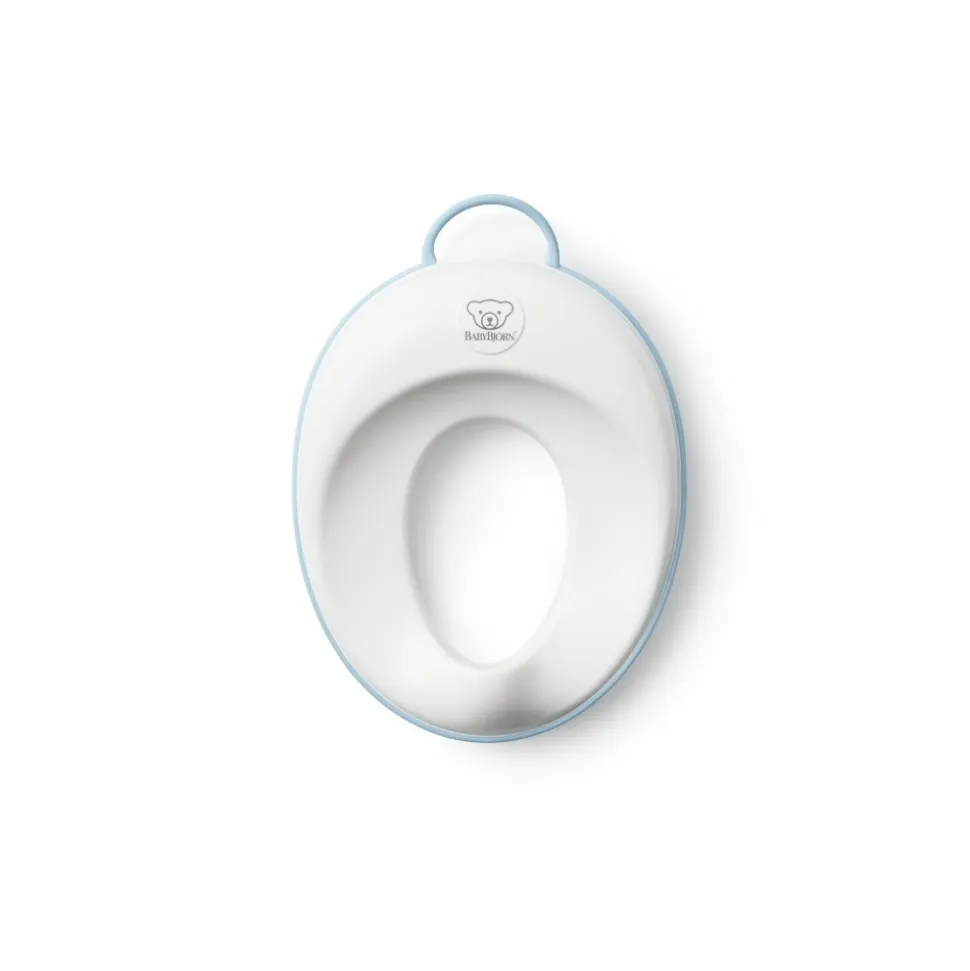 Réducteur de toilette blanc et turquoise