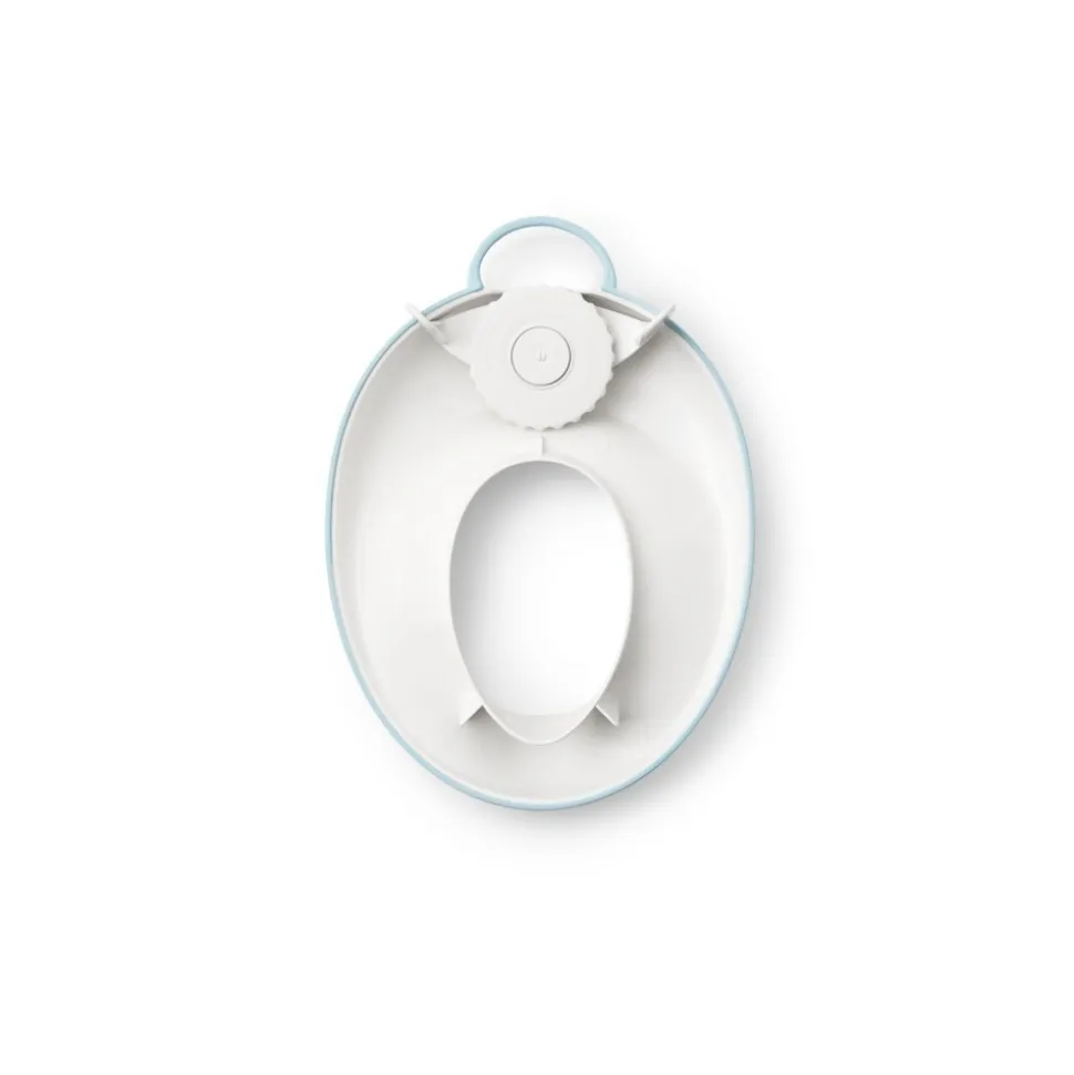 Réducteur de toilette blanc et turquoise