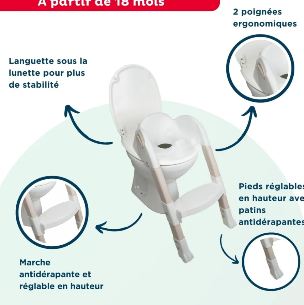 Réducteur de toilette kiddyloo noisette clair