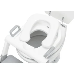 Réducteur toilette avec marche gris