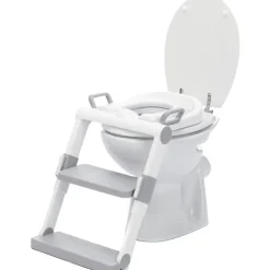 Réducteur toilette avec marche gris
