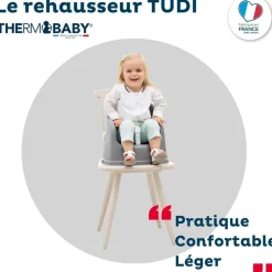 Rehausseur de chaise tudi gris velours