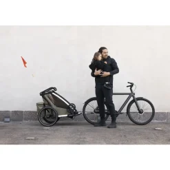 Remorque pour vélo chariot cross 2 faded khaki