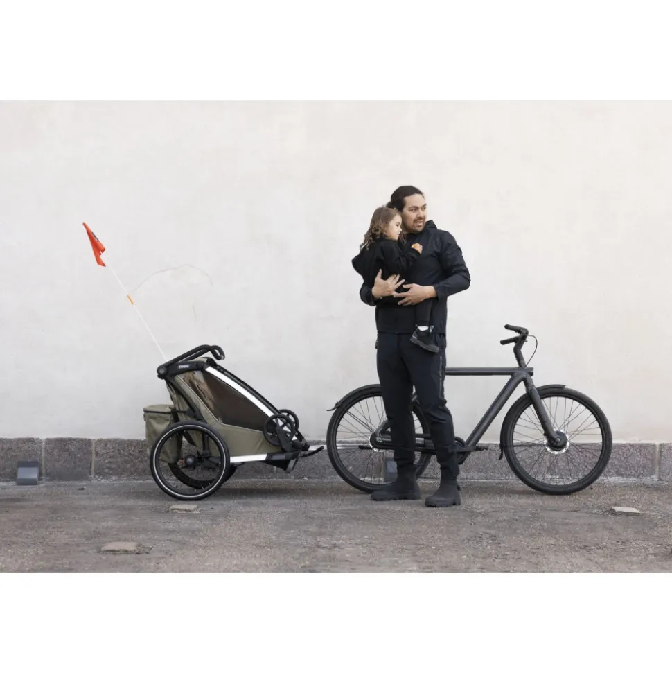 Remorque pour vélo chariot cross 2 faded khaki