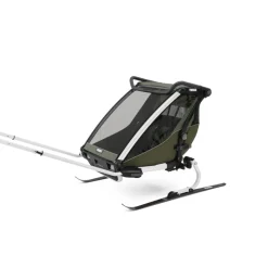 Remorque pour vélo chariot lite 2 places vintage green