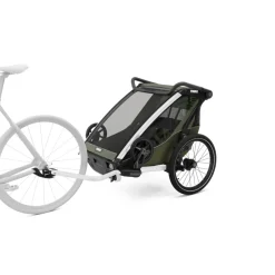 Remorque pour vélo chariot lite 2 places vintage green