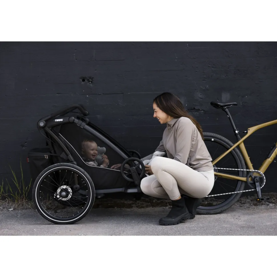 Remorque pour vélo chariot sport 2 black