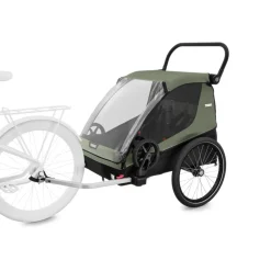 Remorque pour vélo courier vintage green