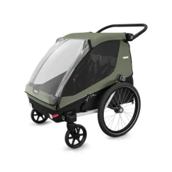 Remorque pour vélo courier vintage green