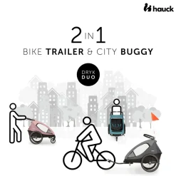 Remorque pour vélo dryk duo grey