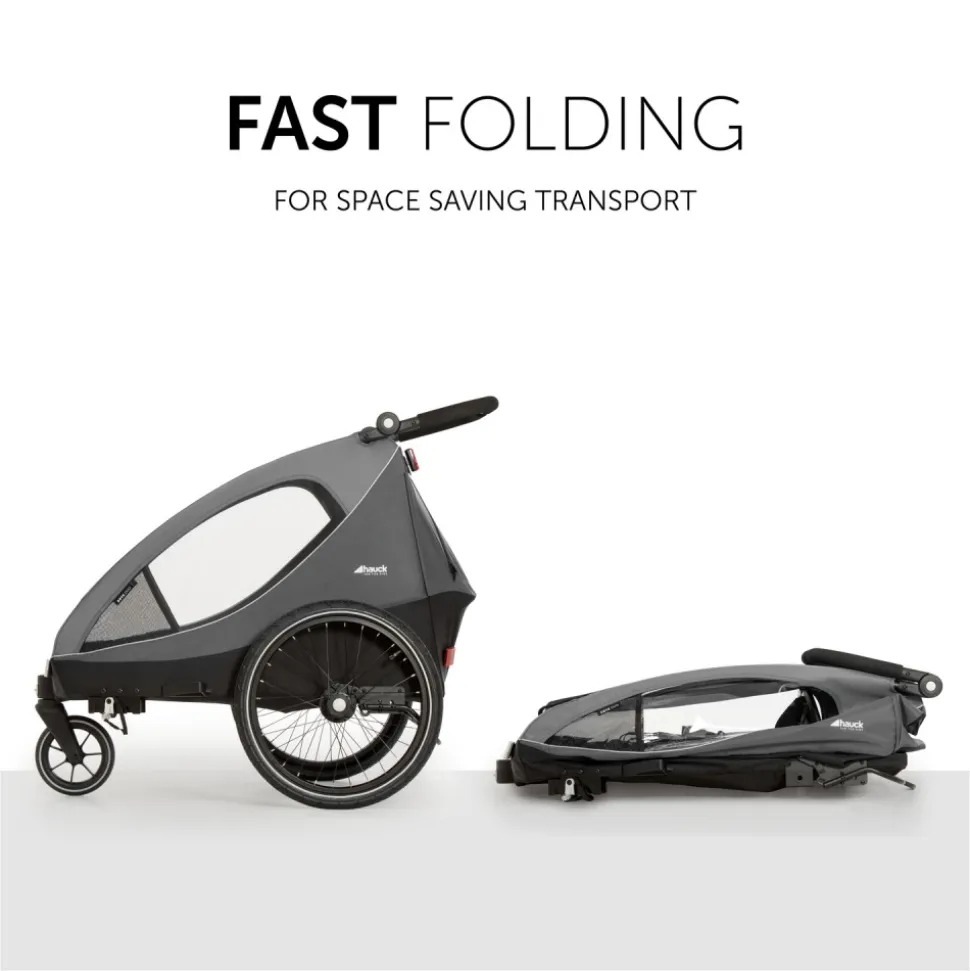 Remorque pour vélo dryk duo grey