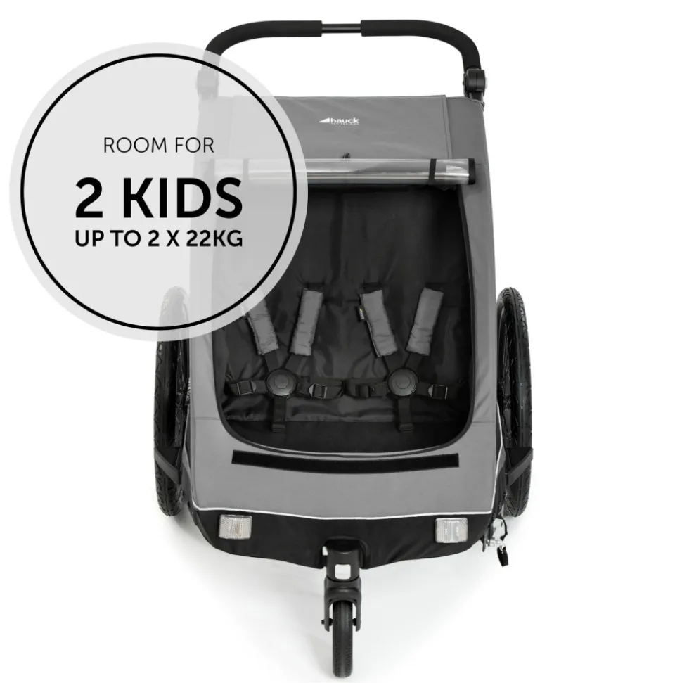 Remorque pour vélo dryk duo grey