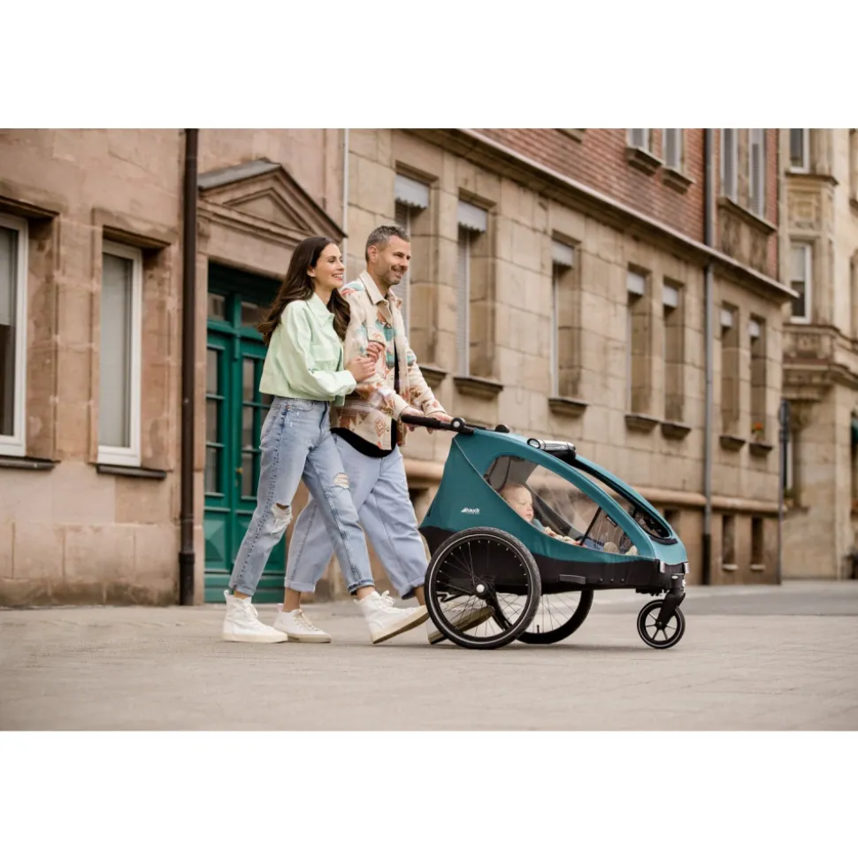 Remorque à vélo dryk duo ocean green