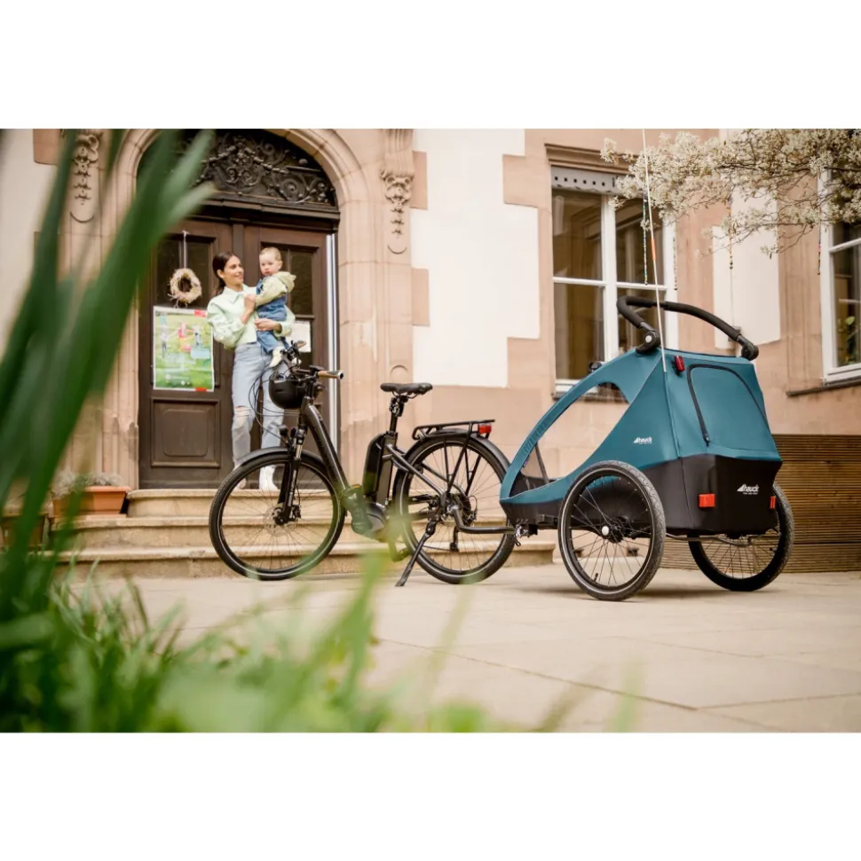 Remorque à vélo dryk duo ocean green