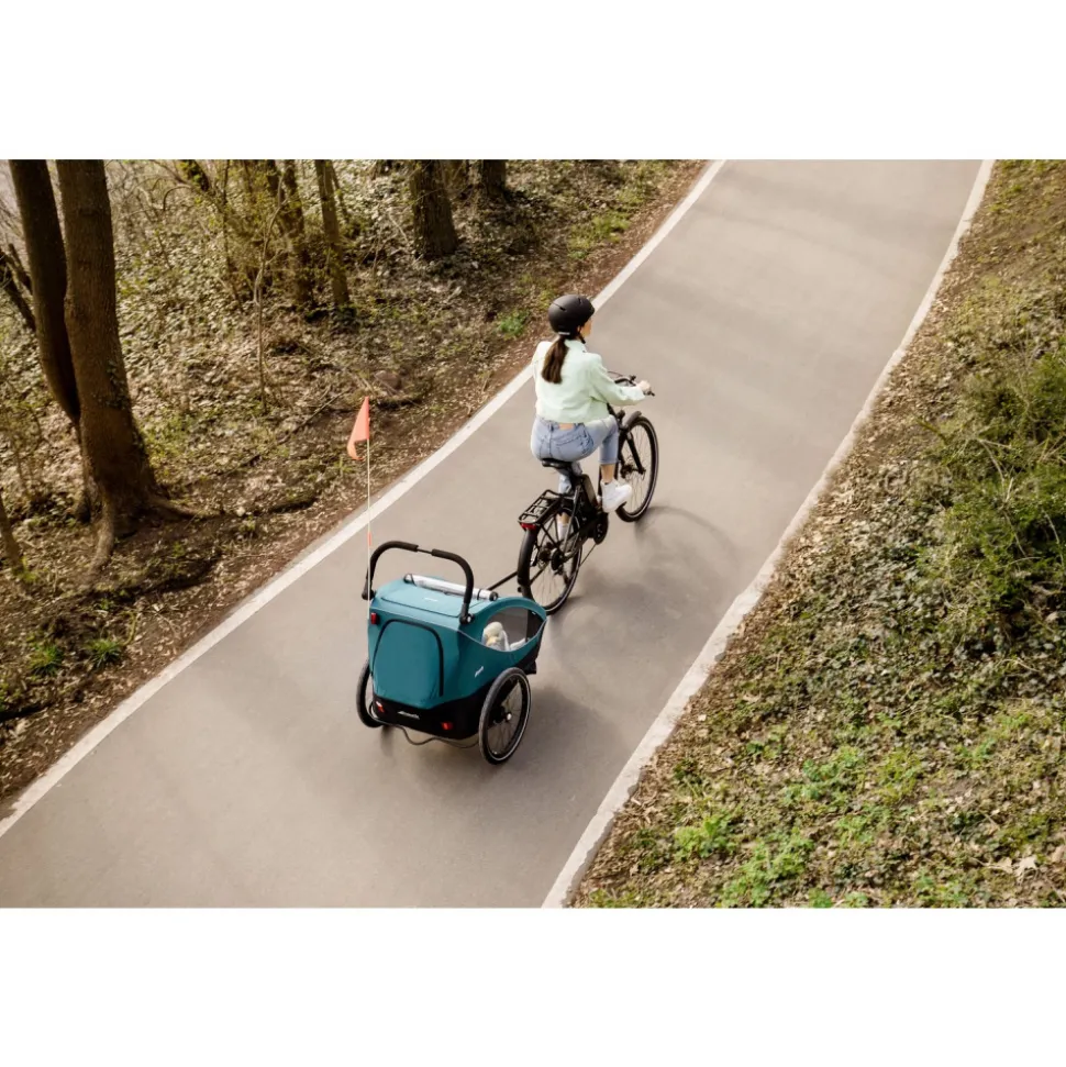 Remorque à vélo dryk duo ocean green