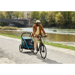 Remorque à vélo dryk duo ocean green