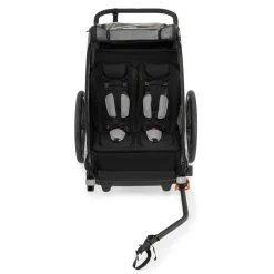 Remorque vélo enfant 2en1 nava walk gris