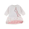 Robe girafe beige/rose 1 mois