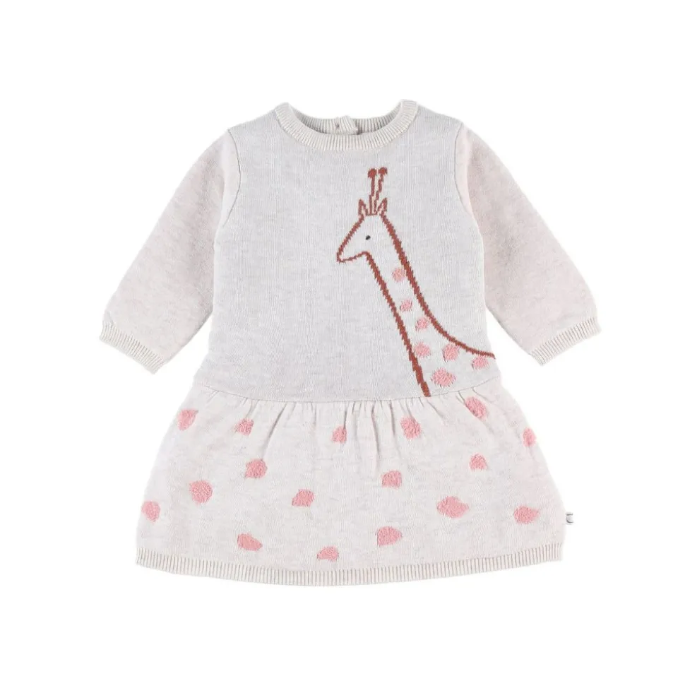 Robe girafe beige/rose 1 mois