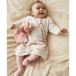 Robe girafe beige/rose 1 mois