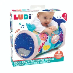 Rouleau d'activités baby roller en tissu baleine