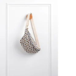Sac banane léopard blanc