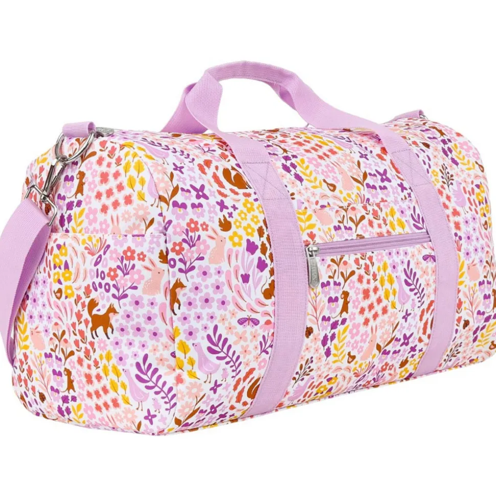 Sac de voyage enfant avec bandoulière fleurs du jardin