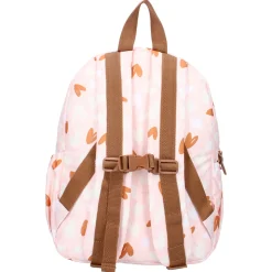 Sac à dos enfant coeurs rose/caramel 36 cm