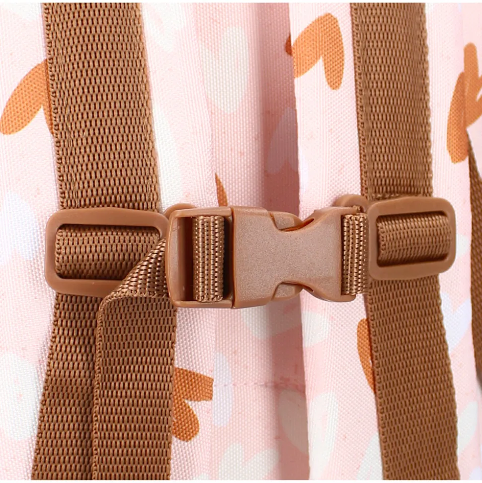 Sac à dos enfant coeurs rose/caramel 36 cm