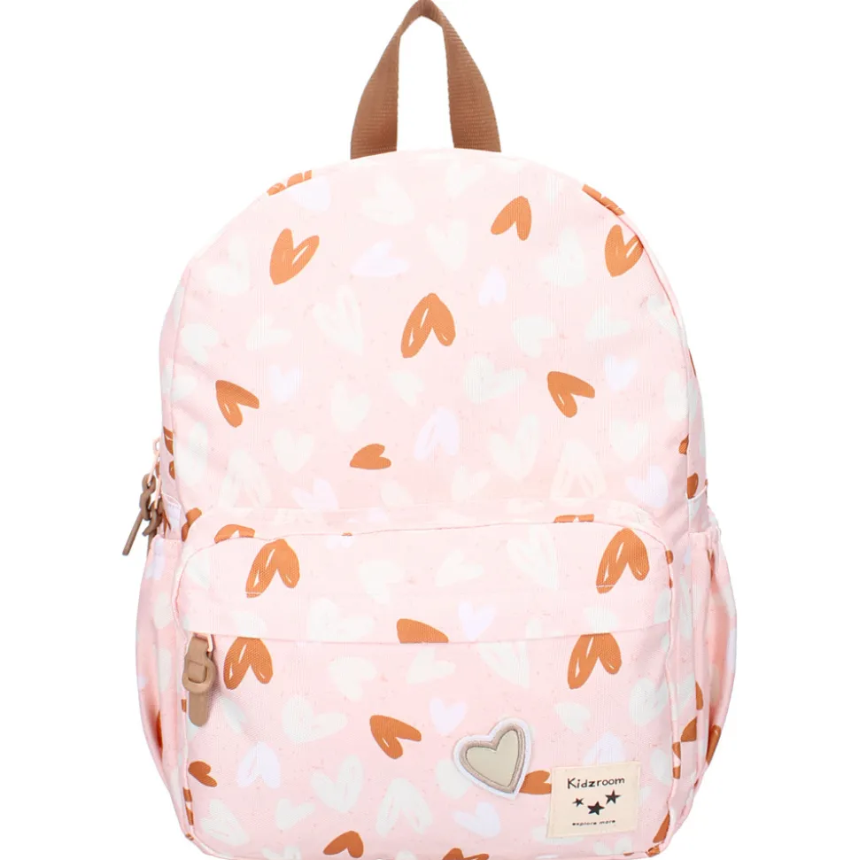 Sac à dos enfant coeurs rose/caramel 36 cm