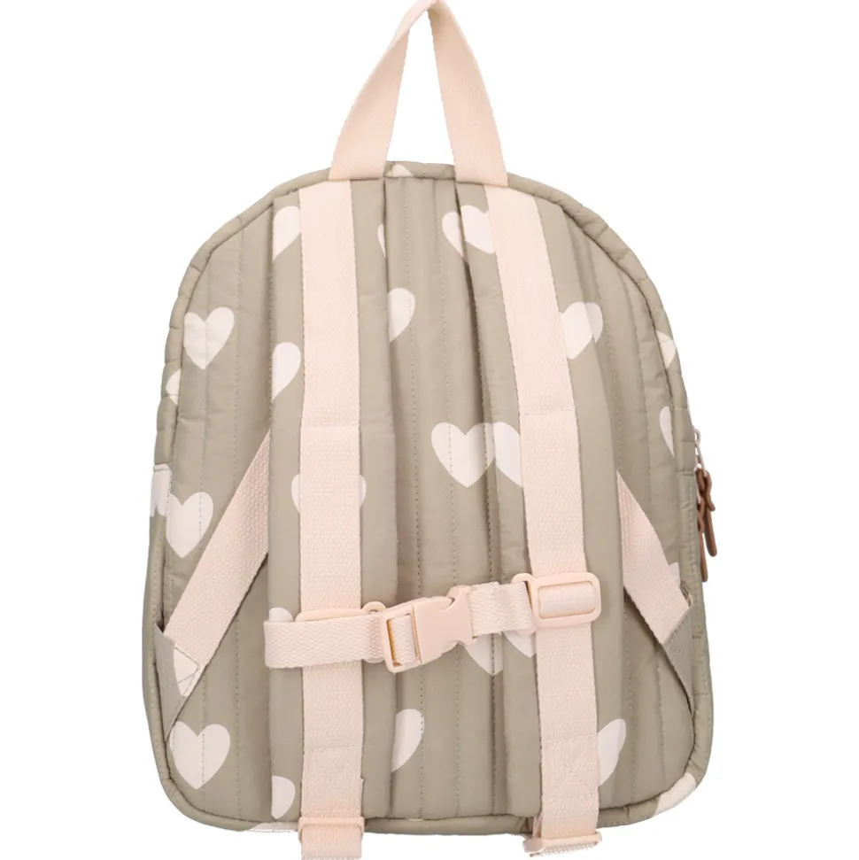 Sac à dos enfant coeurs vert 31 cm
