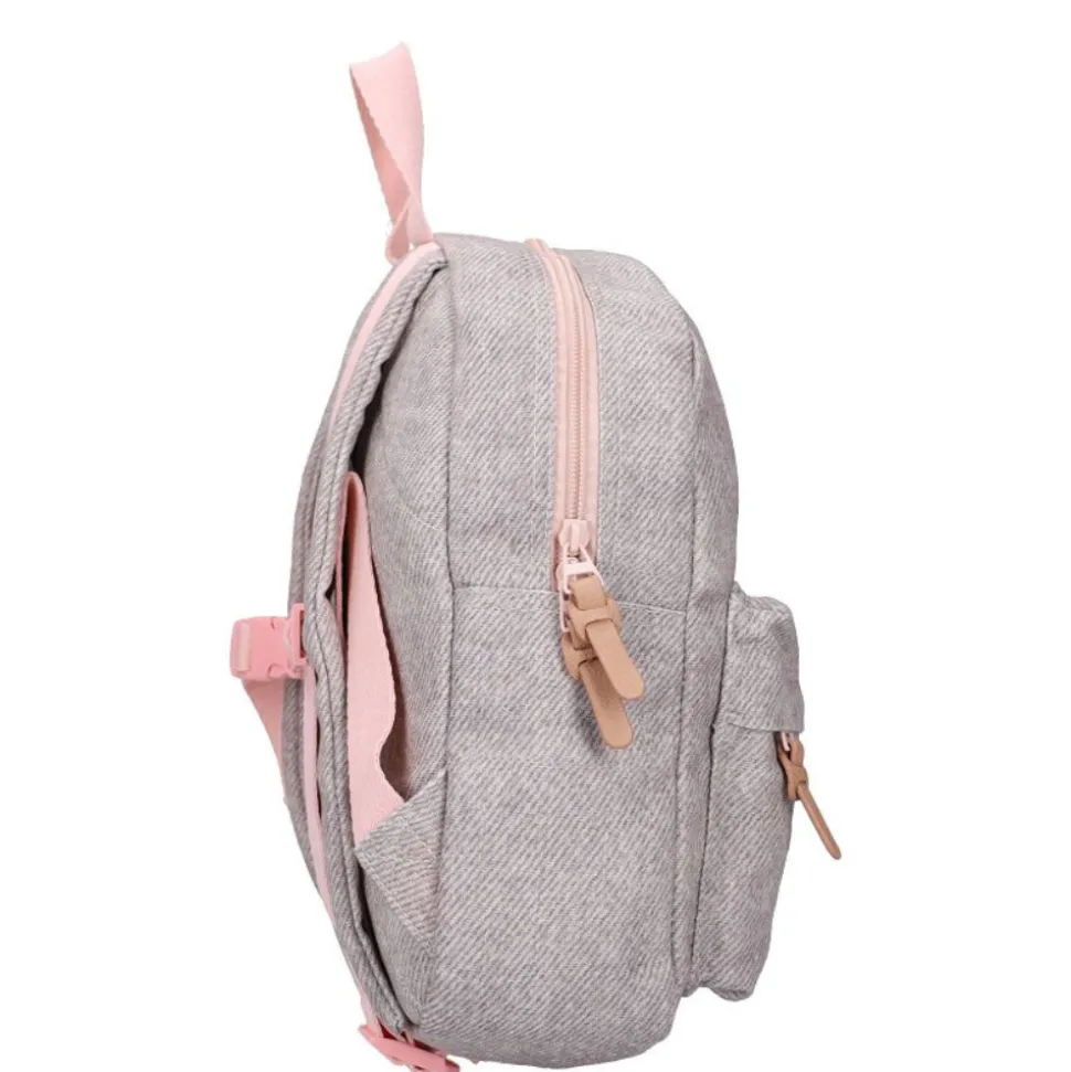 Sac à dos enfant fleurs gris 31 cm