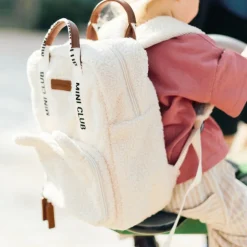 Sac à dos enfant mini club signature teddy ecru